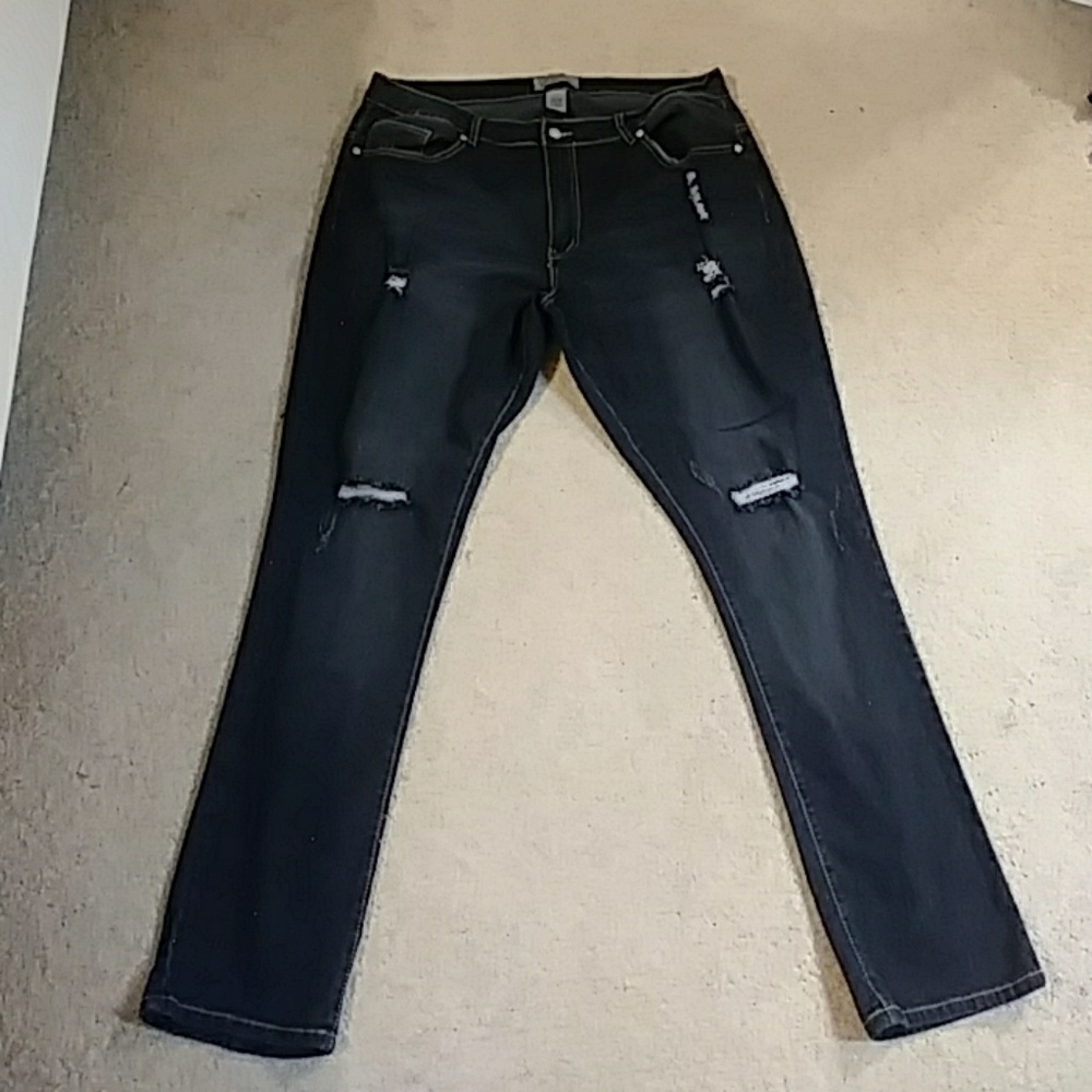 Distressed jeans